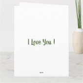 Carte Romantique Mignon Aquarelle Verte Saint-Valentin   (Dos)