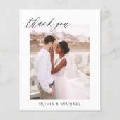 Carte romantique minimaliste de Merci mariage (Devant)