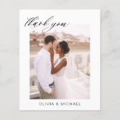 Carte romantique minimaliste de Merci mariage (Devant)