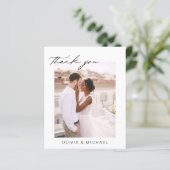 Carte romantique minimaliste de Merci mariage (Debout devant)