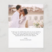 Carte romantique minimaliste de Merci mariage (Dos)