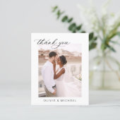 Carte romantique minimaliste de Merci mariage (Debout devant)