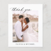 Carte romantique minimaliste de Merci mariage (Devant)