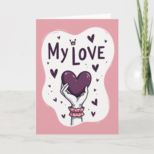 Carte romantique Mon Amour (Devant)
