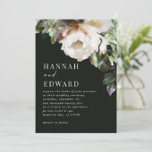 Carte Romantique moody rustique classe sombre mariage d' (Debout devant)