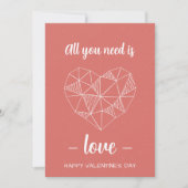 Carte Romantique Personnalisée Saint-Valentin (Devant)