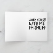 CARTE ROMANTIQUE POUR FEMME PETITE AMIE, "DAME" (Intérieur)