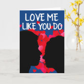 CARTE ROMANTIQUE POUR LUI, AIME-MOI COMME TU LE FA (Fleur jaune)