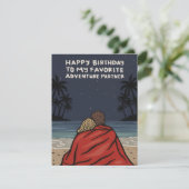 Carte romantique pour partenaire d'aventure d'anni (Debout devant)