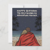 Carte romantique pour partenaire d'aventure d'anni (Devant)