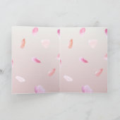 Carte Romantique rose pâle Rose pétal floral (Intérieur)