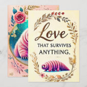 Carte romantique Saint-Valentin (Devant / Derrière)