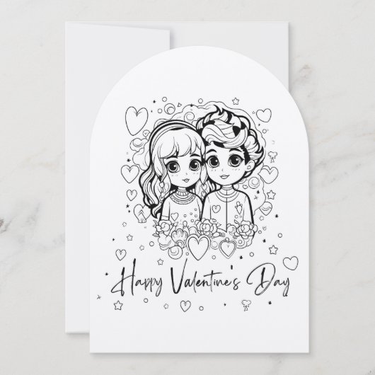 Carte romantique Saint-Valentin (Devant)