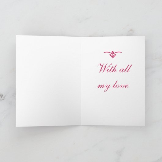 Carte Romantique Saint Valentin Ajouter le nom dev (Intérieur)