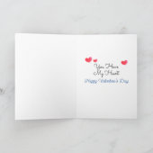 Carte Romantique Saint Valentin Anime Couple (Intérieur)