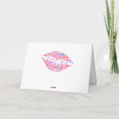 Carte romantique Saint Valentin Coeurs Baiser Lips (Dos)