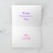 Carte romantique Saint Valentin Coeurs Baiser Lips (Intérieur)