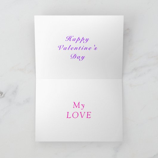 Carte romantique Saint Valentin Coeurs Baiser Lips (Intérieur)