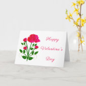Carte romantique Saint Valentin Rose Rose Love (Fleur jaune)