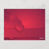 Carte Romantique Valentine (Dos)