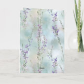 Carte Romantique violet Mariage d'amour Floral (Dos)