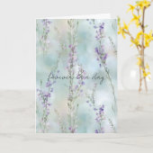 Carte Romantique violet Mariage d'amour Floral (Fleur jaune)