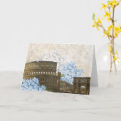 Carte Rome antique Blue Hydrangea (Fleur jaune)