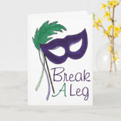 Carte Rompre Un Masque De Drame De Jambe Ouverture Théât (Fleur jaune)