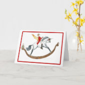 Carte Rond de Noël (Fleur jaune)