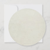 Carte ronde blanche florale Happy Pâques Plat Card (Dos)