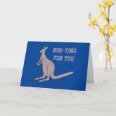 Carte Roo-ting pour vous mignon Aussie Funny Kangaroo Pu (Fleur jaune)