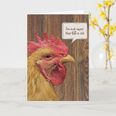 Carte Rooster 65e Humour d'anniversaire (Fleur jaune)