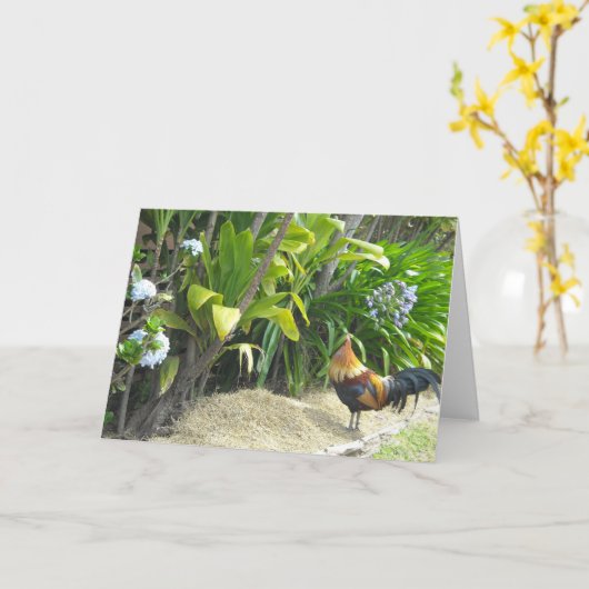 Carte Rooster Blank (Fleur jaune)