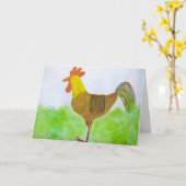Carte Rooster ~ DeColores Card (Fleur jaune)