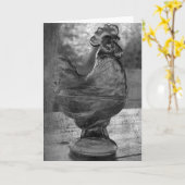 Carte Rooster en verre (Fleur jaune)