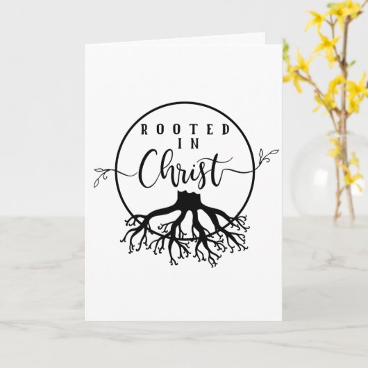 Carte Rooted in Christ (Fleur jaune)