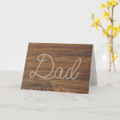 Carte Rope Papa design sur chêne feuillus (Fleur jaune)