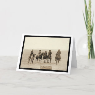 Carte Roping un loup gris au Wyoming 1887