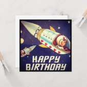 Carte Roquette d'anniversaire de Lover Boy (Devant/Arrière en situation)