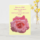 Carte RosaCartoonus, Je T'Aime. (Fleur jaune)