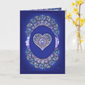 Carte Rosace bleue (Fleur jaune)