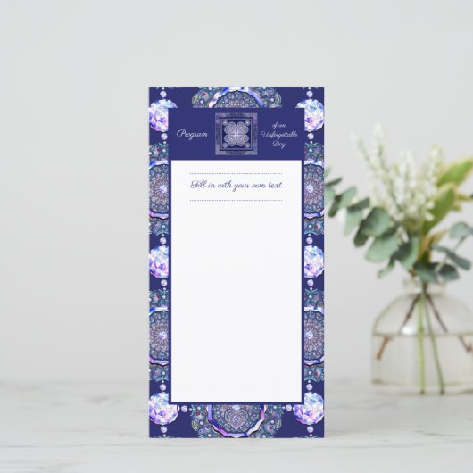 Carte Rosace bleue (Debout devant)