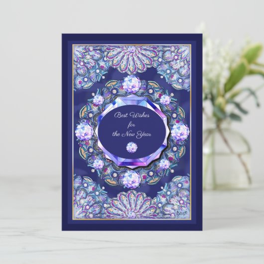 Carte Rosace bleue (Debout devant)