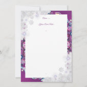 Carte Rosace rouge cardinale et flocon de neige (Dos)