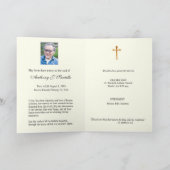 Carte Rosaire fleurie catholique prière de messe (Intérieur)