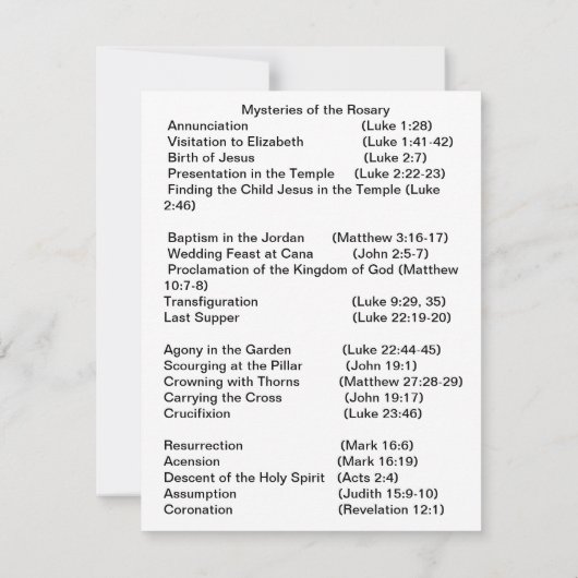 Carte Rosary Flat (Dos)