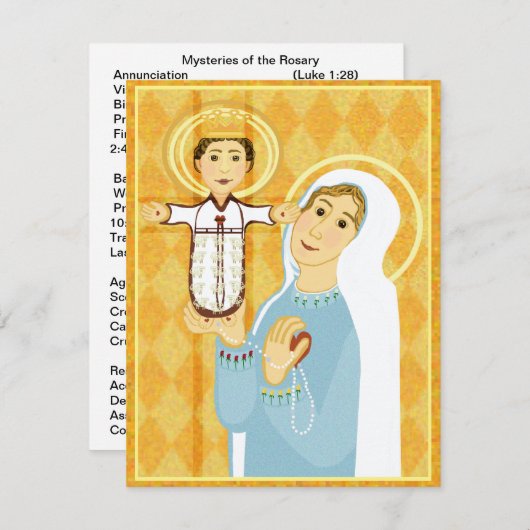 Carte Rosary Flat (Devant / Derrière)