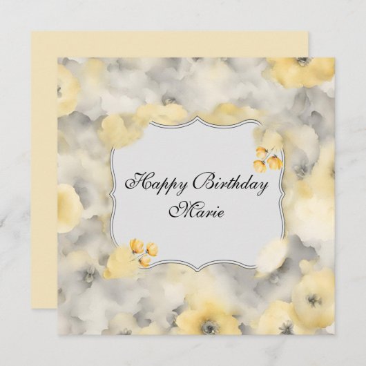 Carte rosas amarillas (Devant / Derrière)