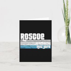 Carte Roscoe New York Ny Randonnée Rétro Vacances Ski Sn
