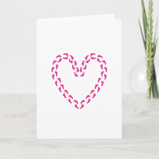 Carte rose 50 pieds d'amour (Devant)
